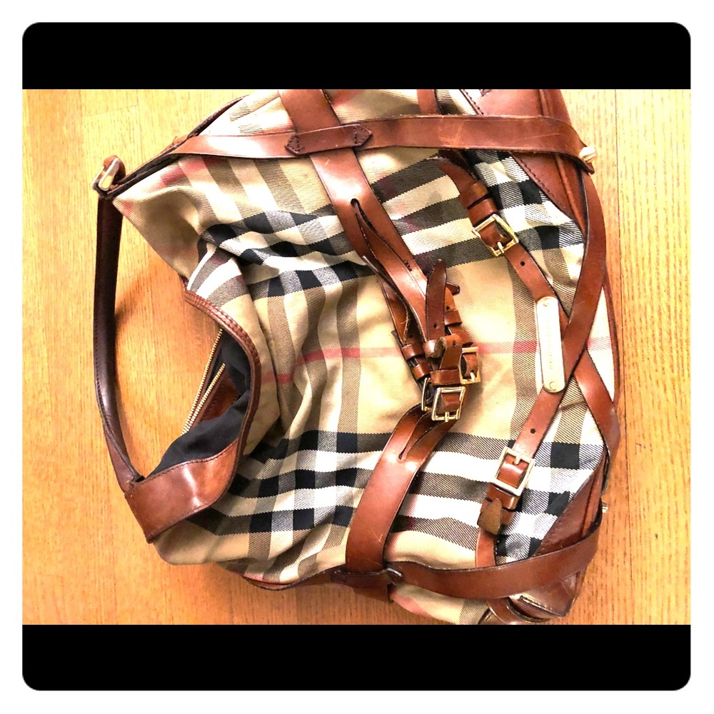Burberry Handbag- Canvas Buckle Hobo